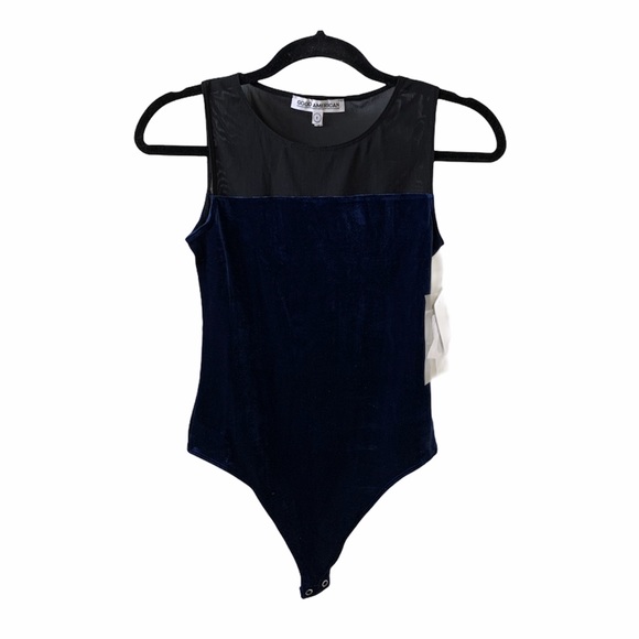 Good American The Mixed Velvet Bodysuit - 2/M - Picture 4 of 8